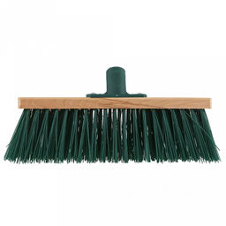 Щетка для пола деревянная 30см, втулка наклонная пластмассовая с резьбой д22мм, бук (Россия)