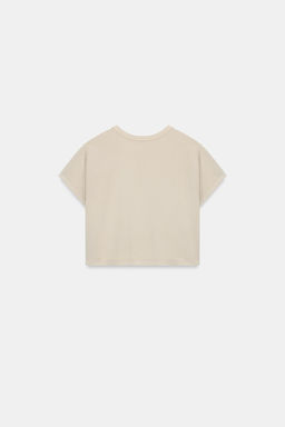 CAMISETA CORTA EFECTO LAVADO / Piedra - Zara фото 5