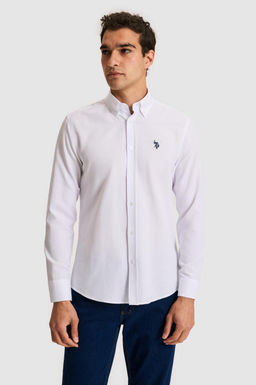 Erkek Beyaz Uzun Kollu Basic G_mlek - U.s. polo assn фото 3