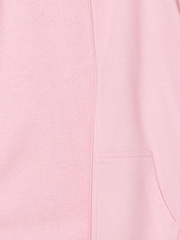 Kap??onlu Basic Uzun Kollu K?z ?ocuk Fermuarl? Sweatshirt