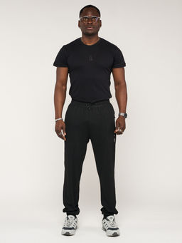 Брюки джоггеры спортивные большого размера мужские черного цвета 006Ch - FUYOUKAI фото 2