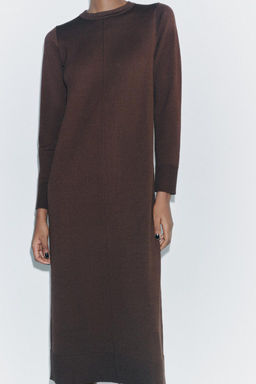 LONG PLAIN KNIT DRESS - Zara фото 4
