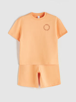 Bask?l? Erkek ?ocuk Ti??rt ve ?ort 2li