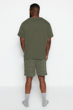 TRENDYOL MAN Buyuk Beden Bordo Regular Fit Rahat Bask?l? Sortlu Pijama Tak?m? TMNSS23PT00014 - Trendyolmilla фото 12