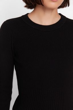 TRENDYOLMILLA Kahverengi Midi Triko Bisiklet Yaka Elbise TWOAW21EL0422 фото 16