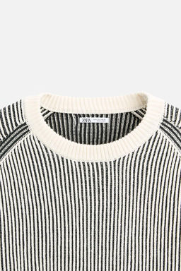 TEXTURED COLOUR BLOCK SWEATER - Zara фото 8