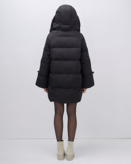 Куртка зимняя женская с большим капюшоном модная черного цвета 7739Ch - Visdeer фото 21