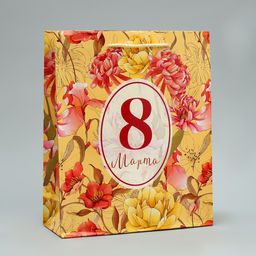 Цена за 2 шт. Пакет подарочный ламинированный, упаковка, 8 марта, ML 21?25?8 см