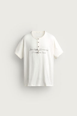 CAMISETA LAVADA CUELLO PANADERO / Beige claro - Zara фото 6