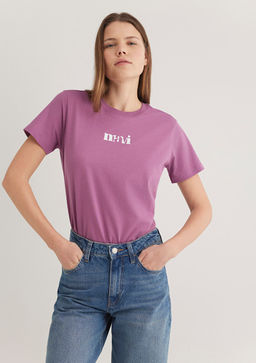 Mavi Bask?l? Pembe Tisort фото 3