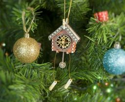 Новогодние елочные игрушки: Часы с маятником 360-5