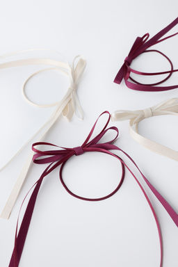 PACK OF FOUR BOW SCRUNCHIES - Zara фото 3