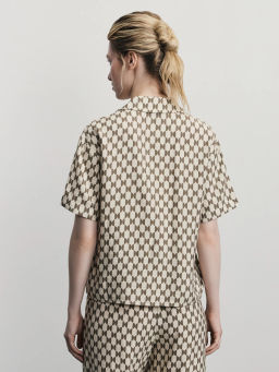 Рубашка из вискозы с принтом / Zarina  фото 5