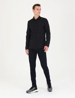 Siyah Slim Fit Uzun Kollu G_mlek - Pierre cardin фото 4