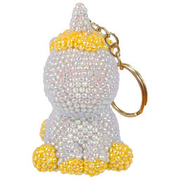 Кристальная (алмазная) мозаика ФРЕЯ ALVF-006 брелок Серебристая единорожка 5 х 8 см