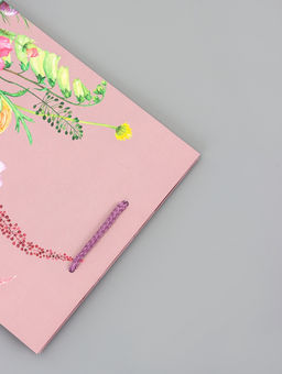 Цена за 2 шт. Пакет подарочный ламинированный вертикальный Цветочный узор, 18?22.3?10 см