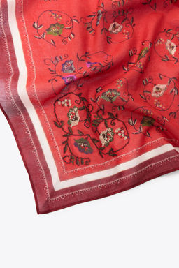 EMBROIDERED PRINT SCARF - Zara фото 5
