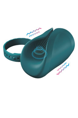 Вибромастурбатор с осцилляцией LOVENSE Gush 2, силикон, бирюзовый