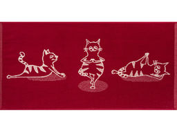 6с102.411ж1 Йога-кот (бордо) Полотенце махровое 67х150см