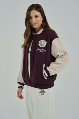 Бомбер утепленный Темно-фиолетовый