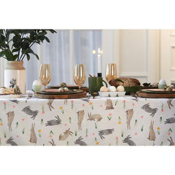 Скатерть пасхальная, Доляна Fluffy bunnies 220х144 см, 100% хлопок, 164 г/м2  фото 22