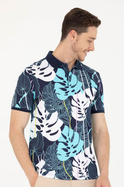 U. S. Polo Assn Мужская темно-синяя футболка с воротником-поло - U.s. polo assn фото 10