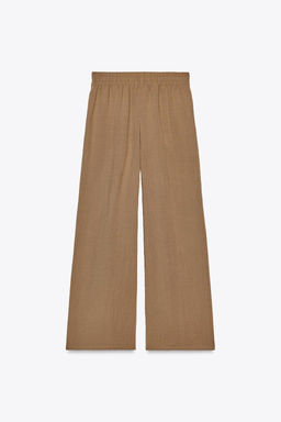RUSTIC WIDE-LEG TROUSERS - Zara фото 7