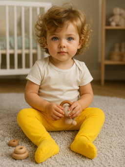 Ползунки короткие желтые 208 (80, 52)