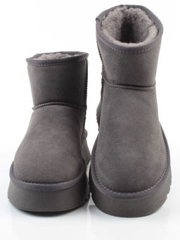 04-PF8521-5 GRAY Угги женские (натуральная замша, 100% шерсть)