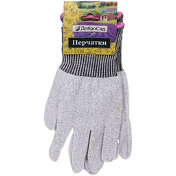 Цена за 12 шт. Перчатки полиэстер от порезов серые ДоброСад