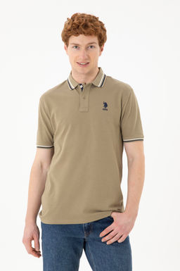 Футболка мужская U.S. Polo Assn хаки хлопок  фото 8