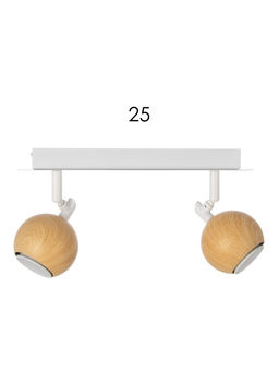 Спот 22000/2, 2x25Вт, GU10, цвет древесный/белый