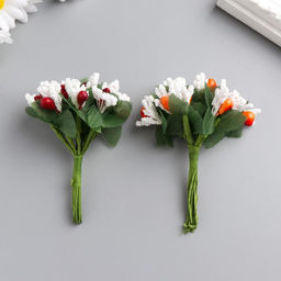 Цена за 12 шт. Декор для творчества «Зимние цветы», МИКС 10 см (1 набор=1 букету) в букете 12 цветов