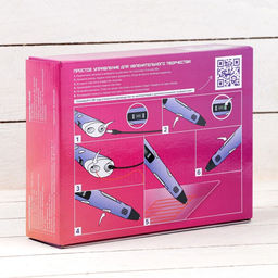 3D ручка Luazon, дисплей, работа с ABS и PLA, пластик в комплекте, фиолетовая - Luazon home фото 18