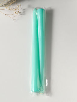 Цена за 2 шт. Свеча античная 25 см (набор 2 шт) 58 гр, 7 ч, цв. мятный