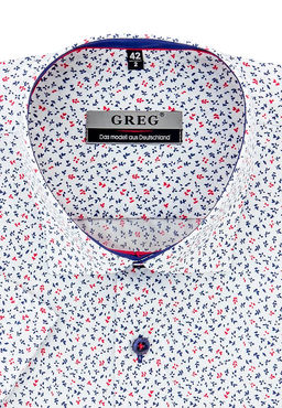Сорочка мужская короткий рукав GREG 163/109/2207/ZS/C/1