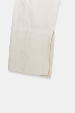 CAMISA PUNTO EFECTO ARRUGADO / Crema - Zara фото 7