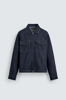 SOBRECAMISA DENIM CREMALLERA / ?ndigo - Zara фото 7