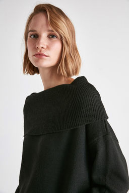 Ekru Yumusak Dokulu Carmen Yaka Triko Kazak TWOAW20KZ1519 - Trendyolmilla фото 12