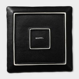 Блюдо для подачи Magistro Pietra lunare, 21×21 см, фарфор,чёрное