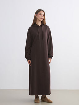 Kap??onlu Sweat Elbise