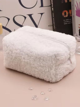 Kristaller Косметичка женская плюшевая Тедди, белый