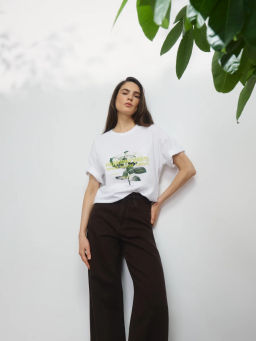 Футболка из хлопка с принтом / Zarina