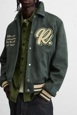 FAUX SUEDE JACKET WITH PATCHES - Zara фото 5