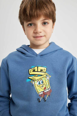 Толстая толстовка с круглым вырезом для мальчиков Губка Боб - Defacto фото 6