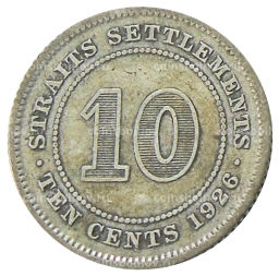 10 центов 1926 года Стрейтс Сетлментс