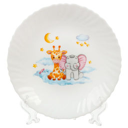 Набор посуды Жирафик, стеклокерамика, 3 шт, тарелка 19см, пиала 15см, кружка 190мл (469524) /DANIKS/  фото 5