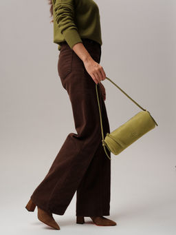 Замшевая сумка Tube DBR 31343 киви/велюр фото 6