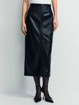 Юбка из искусственной кожи с молнией / Zarina