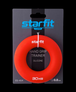 Эспандер кистевой STARFIT ES-404 кольцо, силикогель, d=8,8 см, 30 кг, красный фото 3